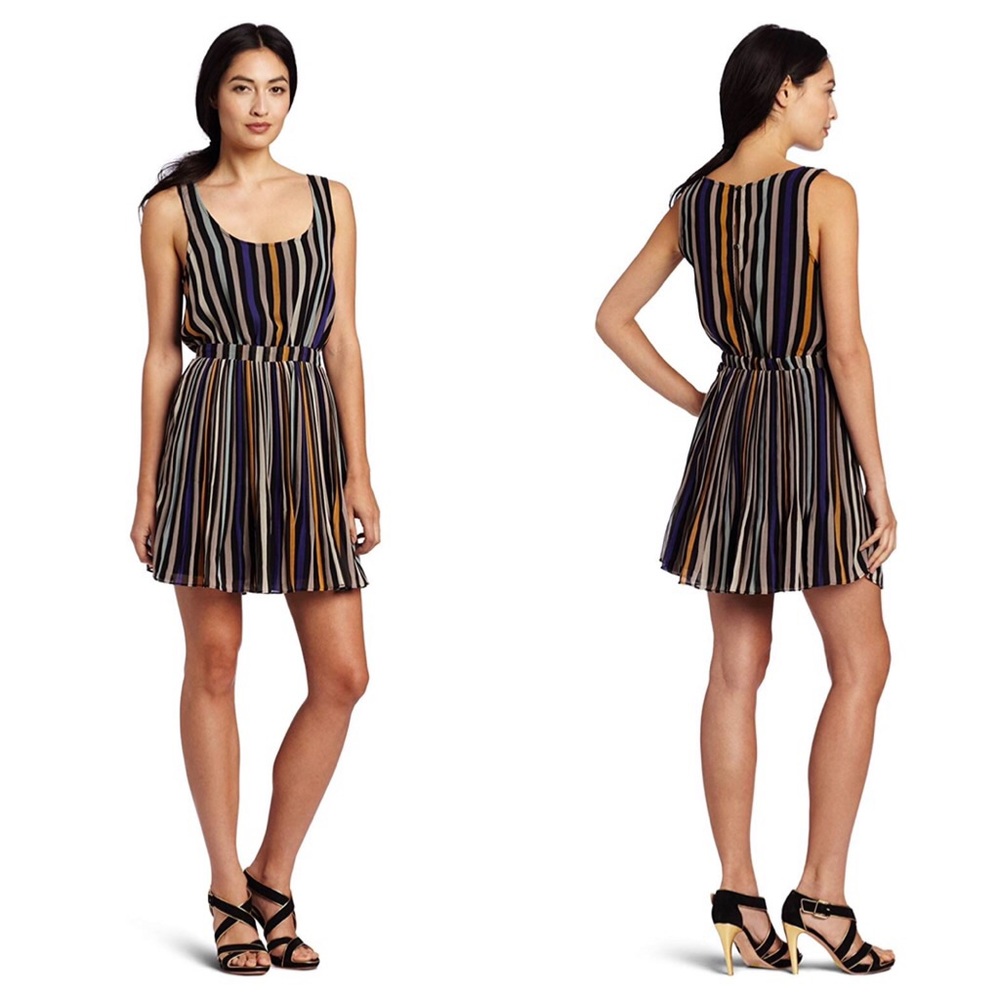 BCBGeneration pleated striped dress